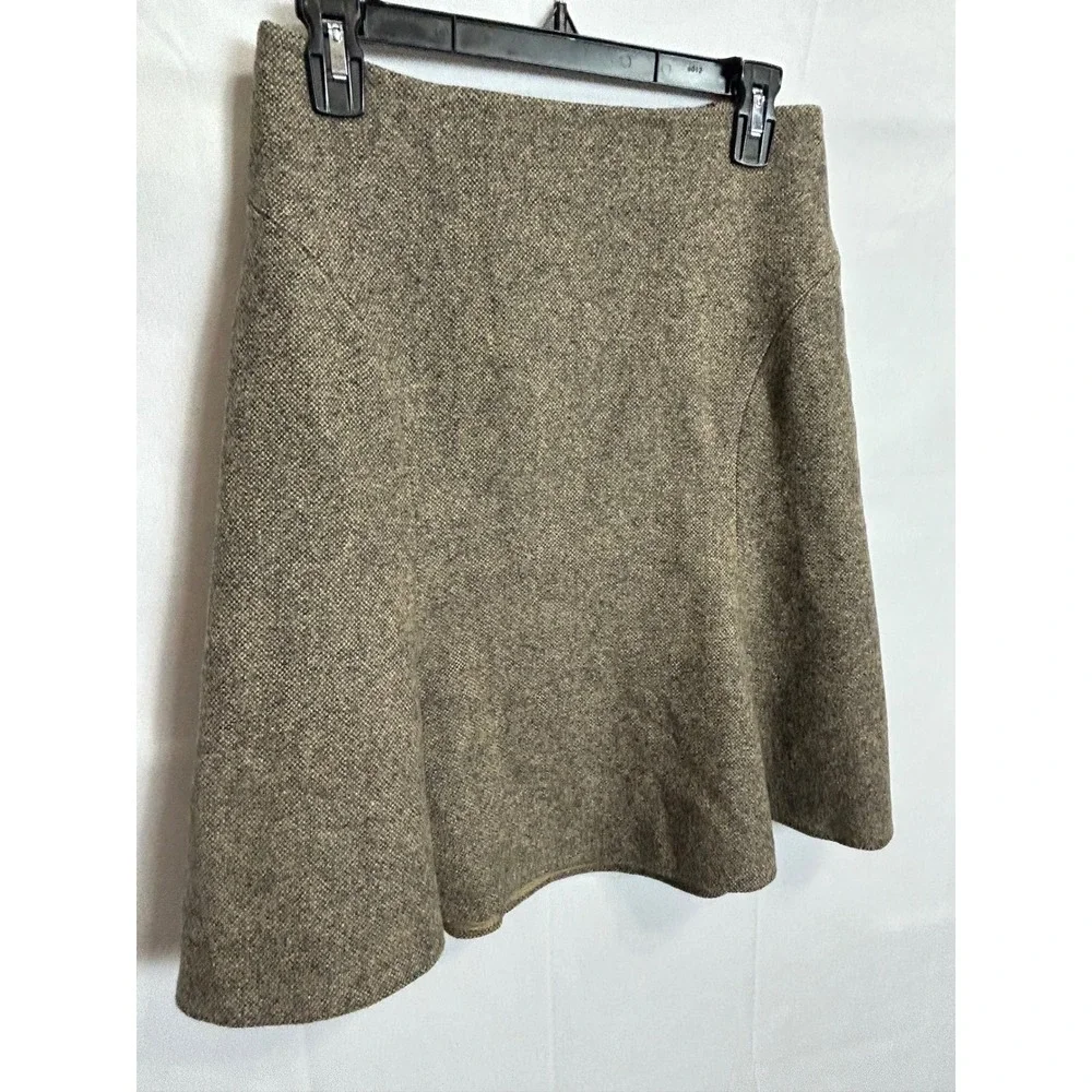 NWT Max Studio Wool Blend Tweed A-Line Skirt Grey Black 4308P17 Size 2